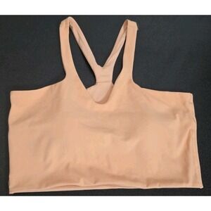 LULULEMON Bend This V and Racer Bra Light Support Women 6 Coral Pink Yoga EUC